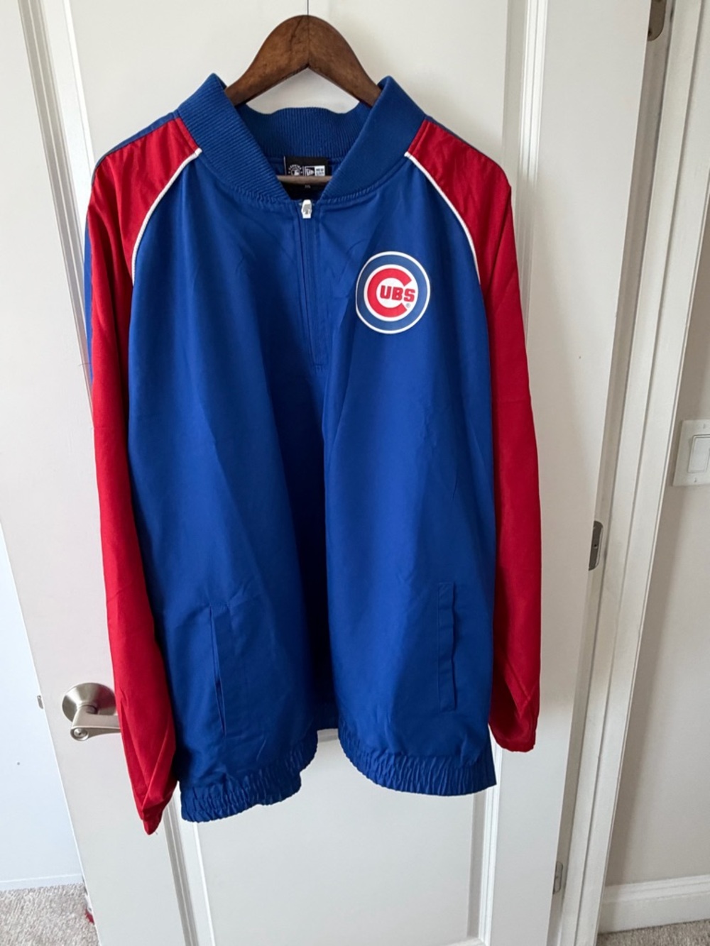 Chicago Cubs New Era Royal Blue Pullover with Red and White Logo
